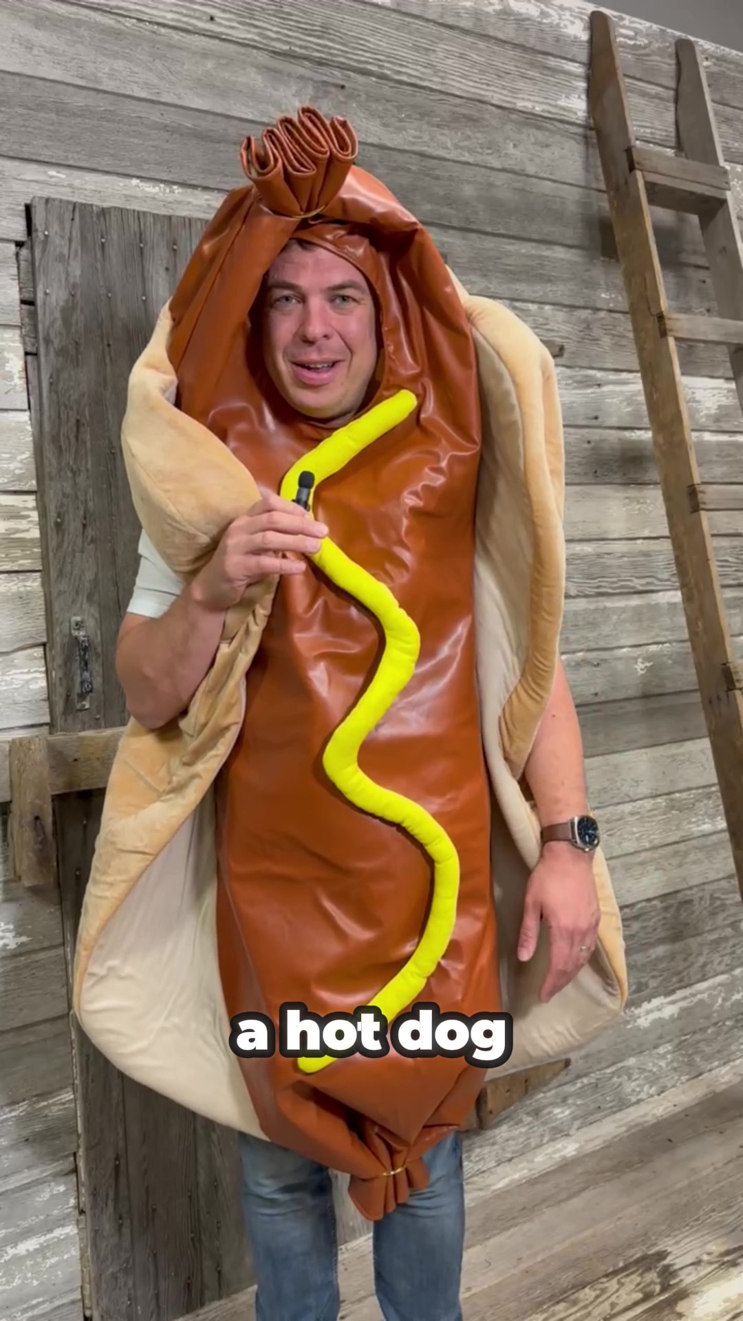 Transform into everyone's favorite snack with our hilarious Hot Dog Costume for Adults! This fun and playful outfit is perfect for Halloween parties, food-themed events, or just for a good laugh.